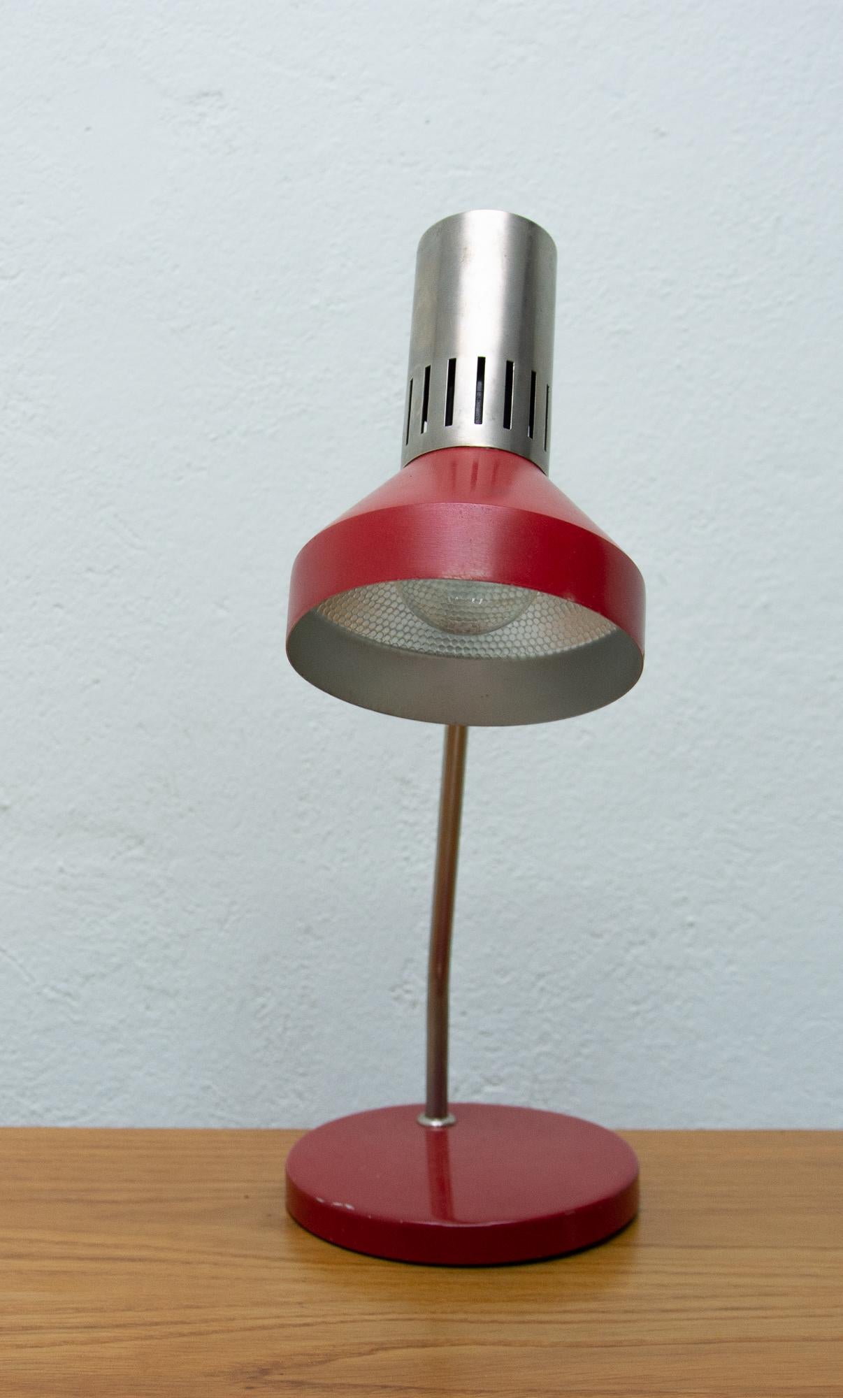 Plated Midcentury Desk Lamp by Josef Hurka for Napako, 1960s