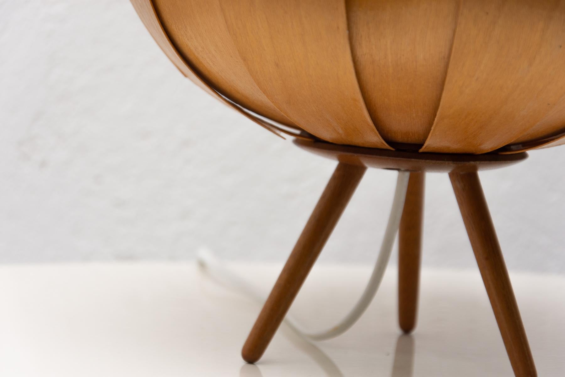 Wood Midcentury Desk Lamp by Stanislav Kučera for ULUV, 1960s For Sale
