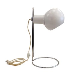 Mid-Century Modern Steel & Chrome Table Lamp, Italian Style, 1960s