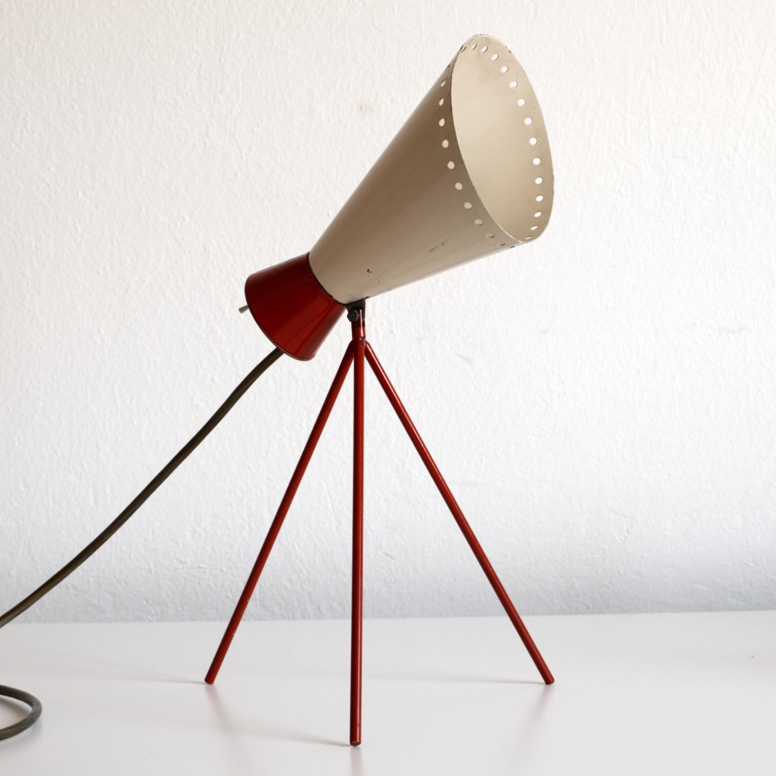 Vintage table lamp designed by Josef Hurka is in an original condition with only minor signs of use. 
Work on E14 bulb.
Adjustable lamp shade.

The lamp can be used anywhere in the world with a travel adapter.