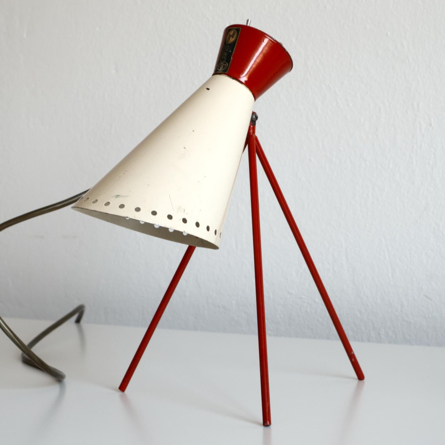 20th Century Mid Century Desk Lamp Model 1618 by Josef Hurka for Napako Czechoslovakia 1950s