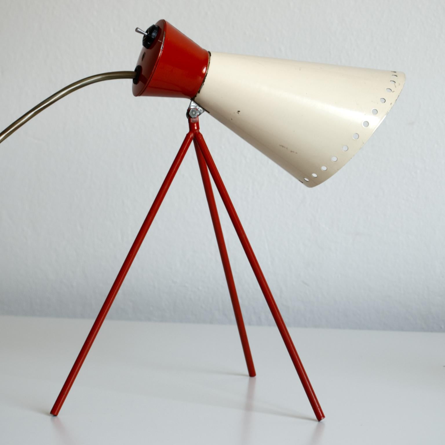 Mid Century Desk Lamp Model 1618 by Josef Hurka for Napako Czechoslovakia 1950s 3