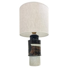 Mid-Century Desk Lamp, Painted and Glazed Stoneware by Inger Persson, 1960s