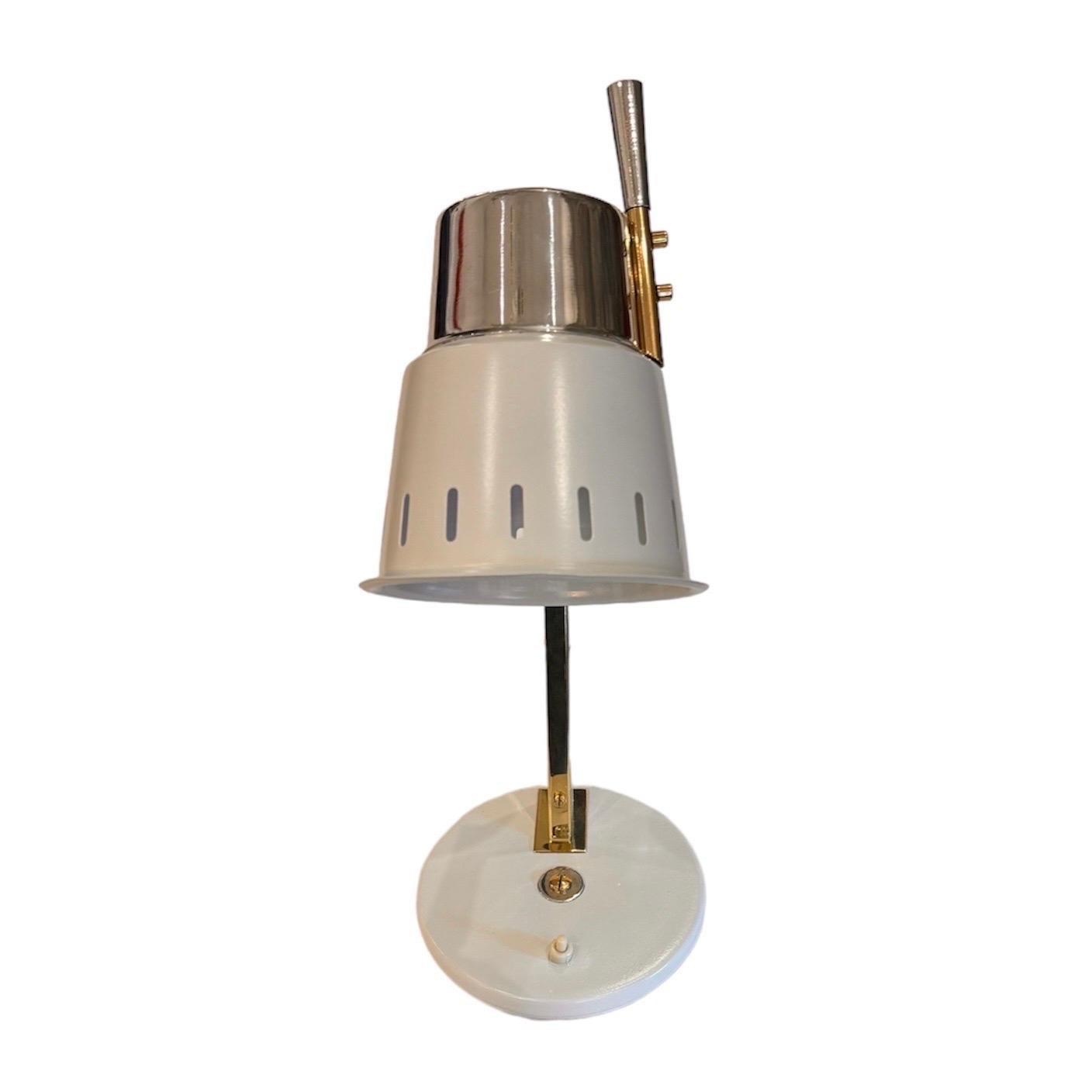 Very nice desk lamp that is useful for reading. It is also mobile to direct the light where you want it. It is restored and working properly.