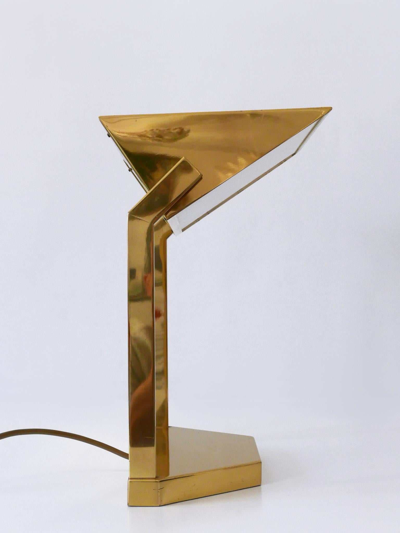 Brass Mid Century Desk Light or Table Lamp by Vereinigte Werkstätten Germany 1960s For Sale