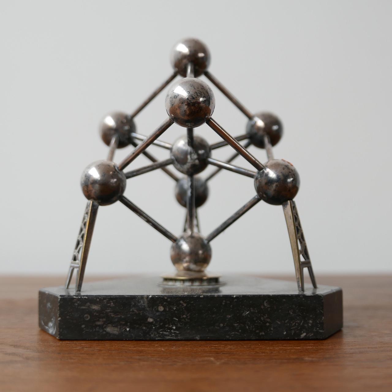 Metal Mid-Century Desk Model of the 'Atomium' Building
