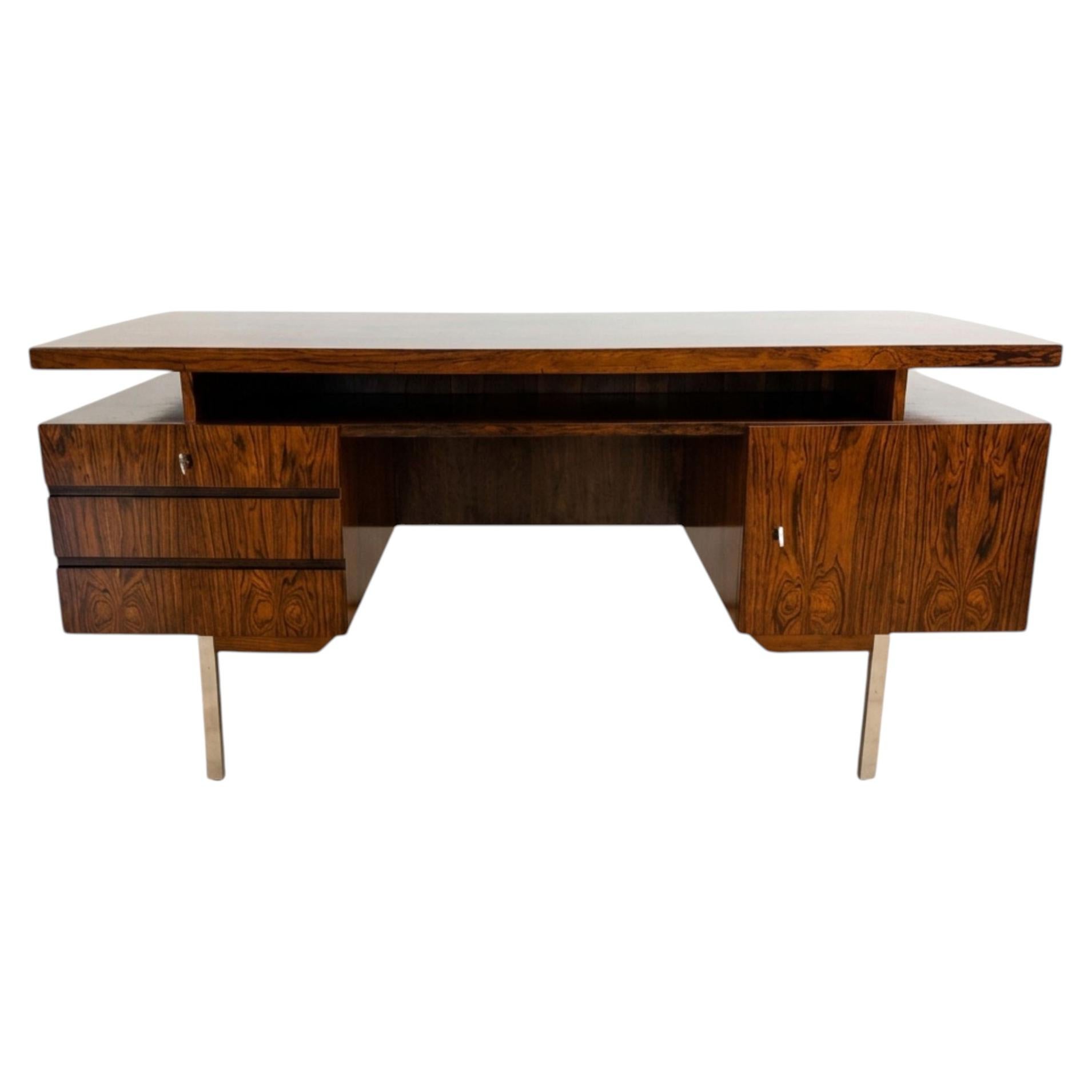 Bureau du milieu du siècle, placage de bois de rose, Allemagne, vers 1960