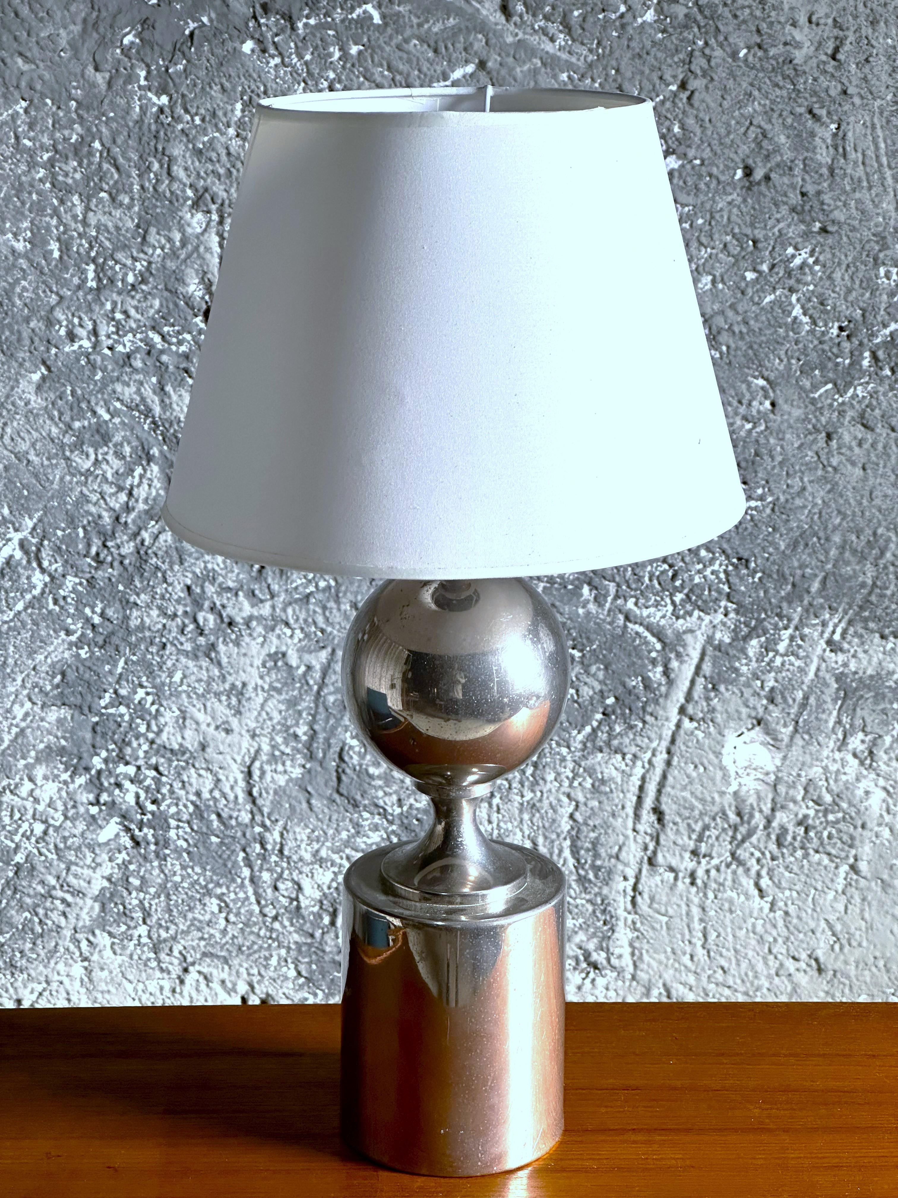 Mid-Century Desk Table Lamp, signed by Philippe Barbier, Chrome, France 1960 6