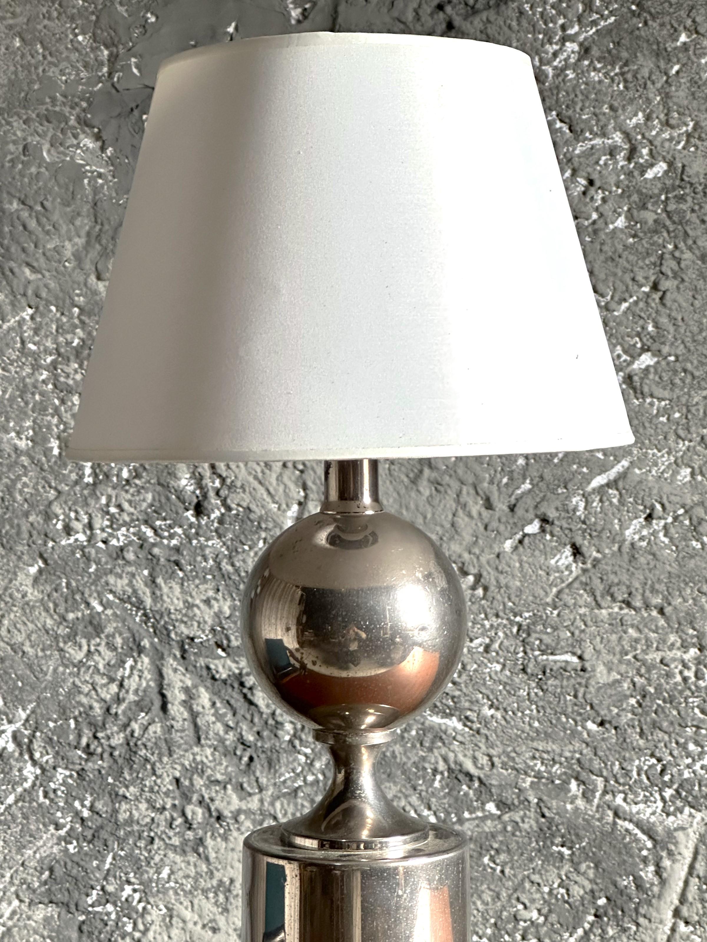 Lampe de bureau du milieu du siècle dernier, signée par Philippe Barbier, chrome, France 1960 en vente 6
