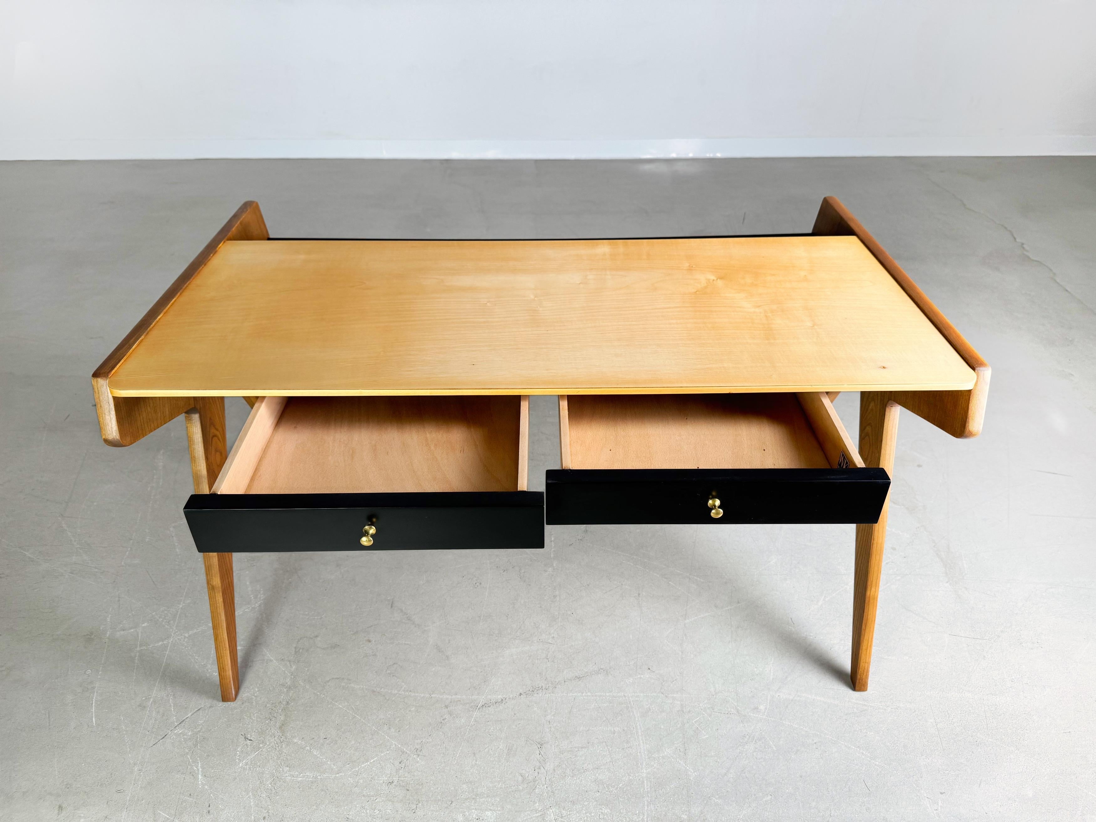 Wood Mid Century desk WK Möbel Helmut Magg 1950