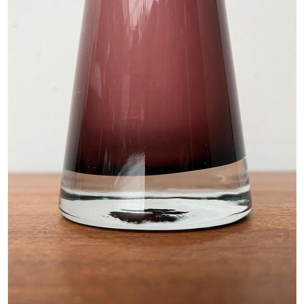 Jarrón de cristal diábolo de mediados de siglo de Ingrid Glas, Alemania, años 60 Vidrio en venta