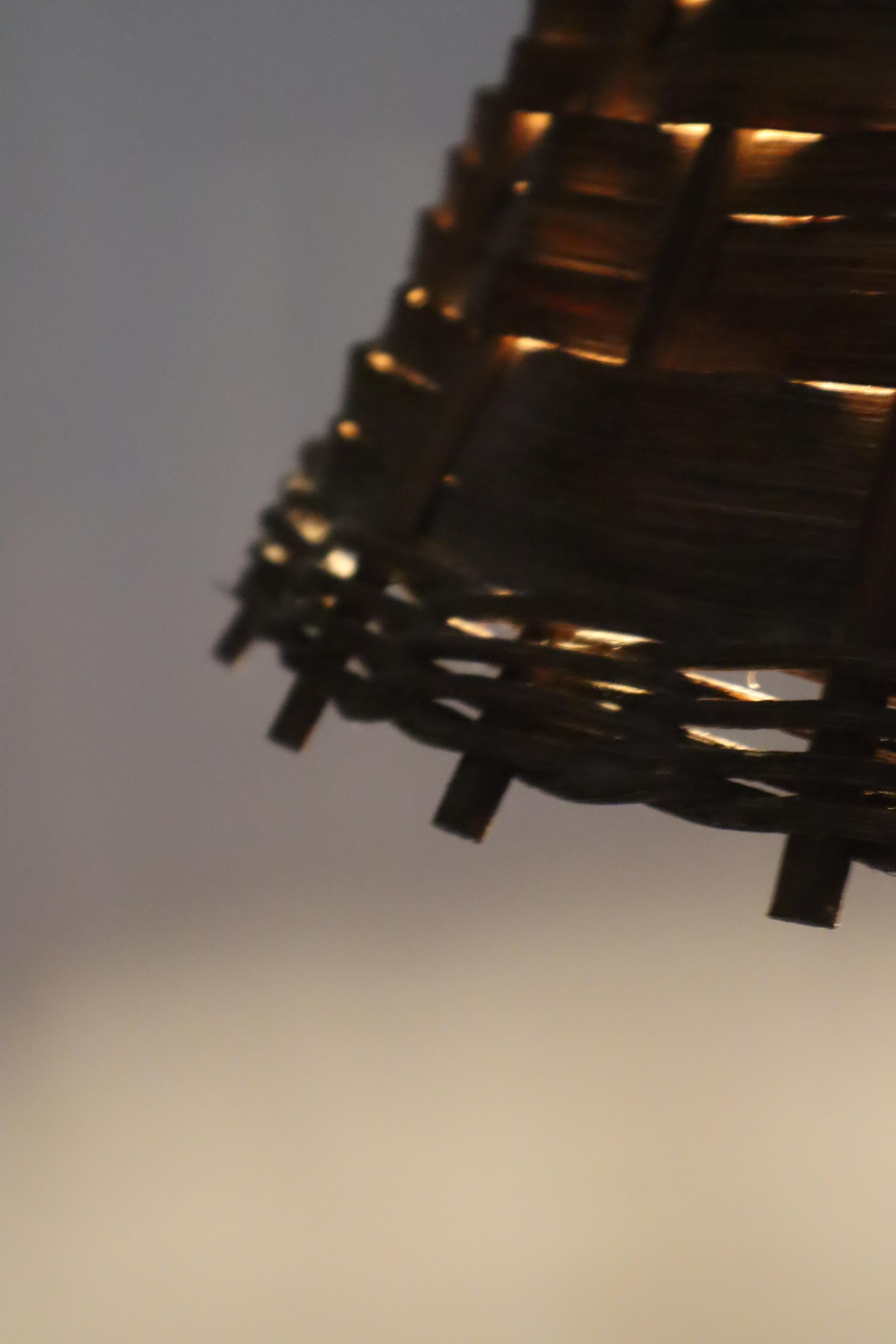 Mid-Century Modern Mid-Century Diabolo Wood Hanging Pendant, 1970s For Sale