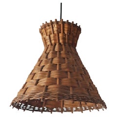 Diabolo-Hängeleuchte aus Holz aus der Mitte des Jahrhunderts, 1970er Jahre