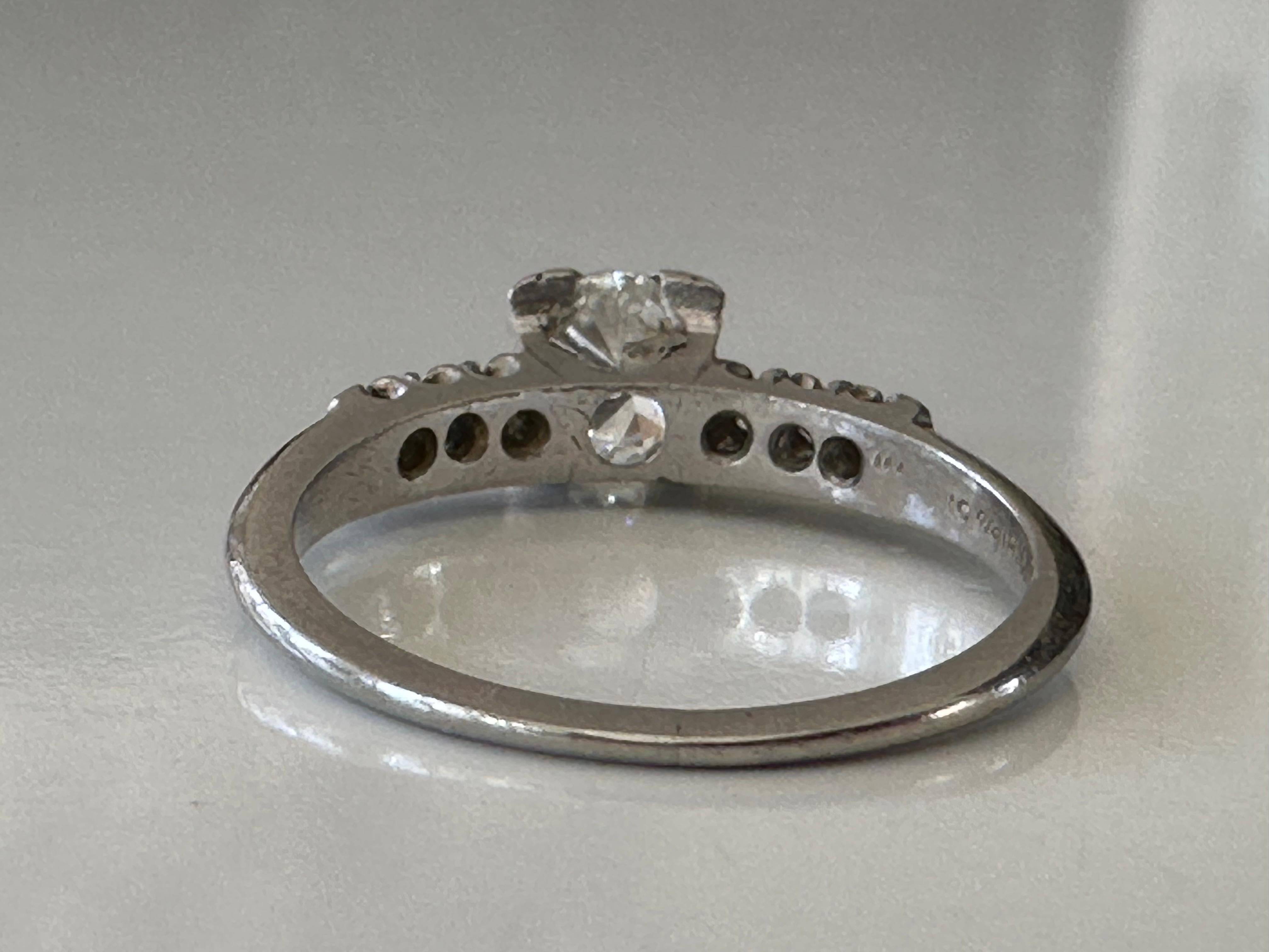 mid century engagement rings