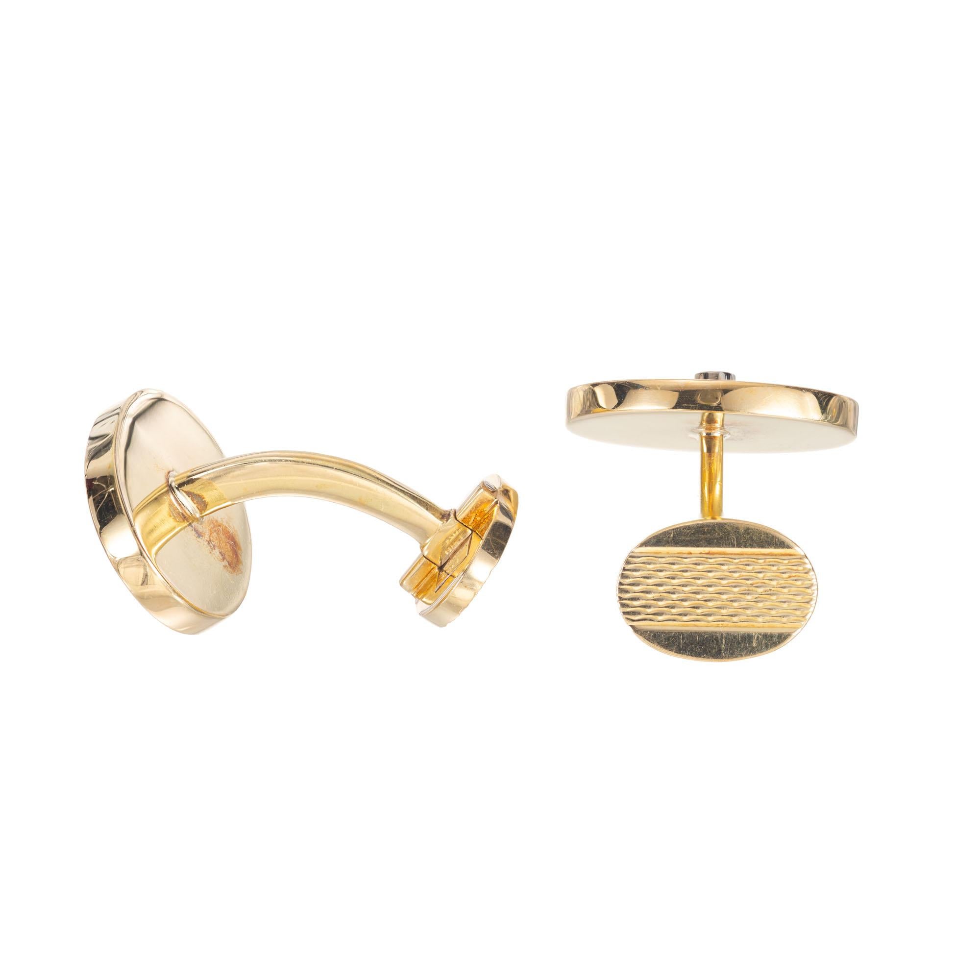 black and gold cuff links