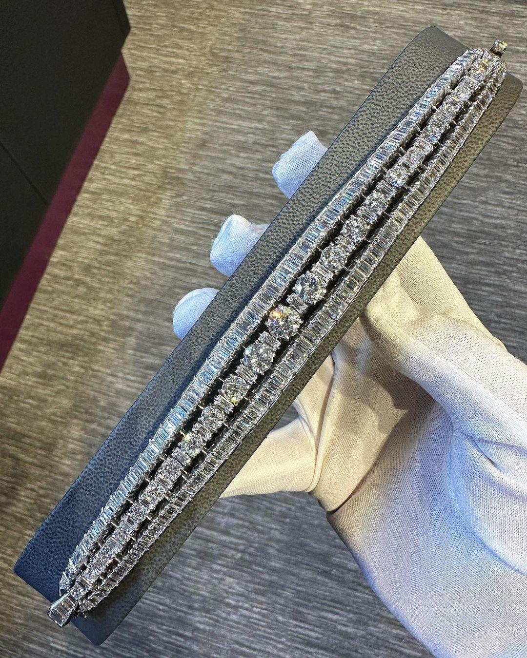 Mid Century Diamant-Armband im Zustand „Hervorragend“ im Angebot in New York, NY