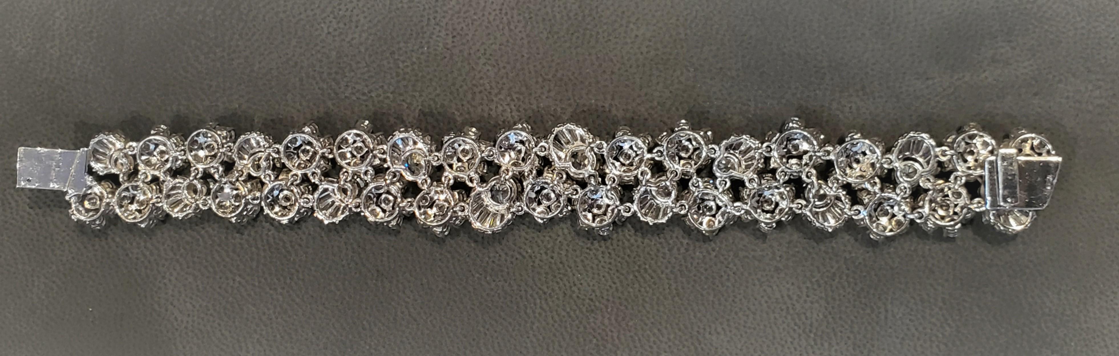 Bracelet de diamants du milieu du siècle dernier en vente 2