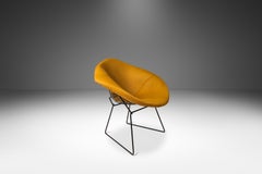Mid-Century 'Diamond' Chair in Leather by Harry Bertoia for Knoll, USA, c. 1960s