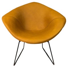 Mid-Century 'Diamond' Chair in Leather by Harry Bertoia for Knoll, USA, c. 1960s