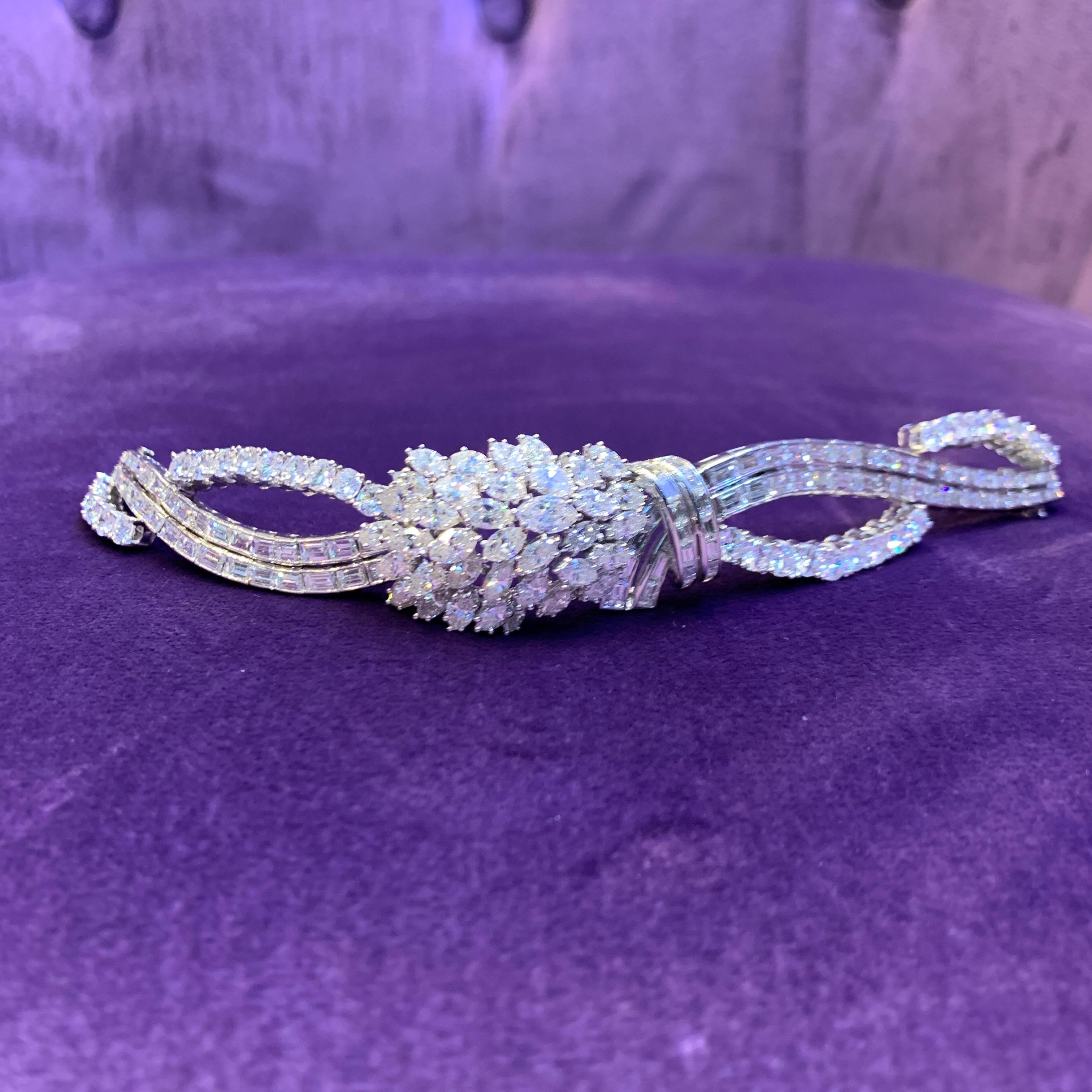 Bracelet en grappe de diamants du milieu du siècle en vente 2