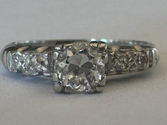 Mid-Century Diamond Engagement Ring