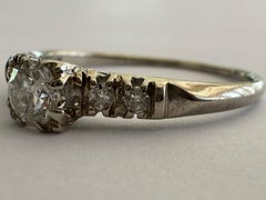 Mid-Century Diamond Engagement Ring