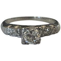 Mid-Century Diamond Engagement Ring