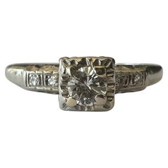 Mid-Century Diamond Engagement Ring