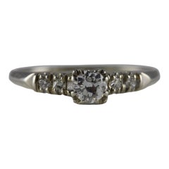 Mid-Century Diamond Engagement Ring