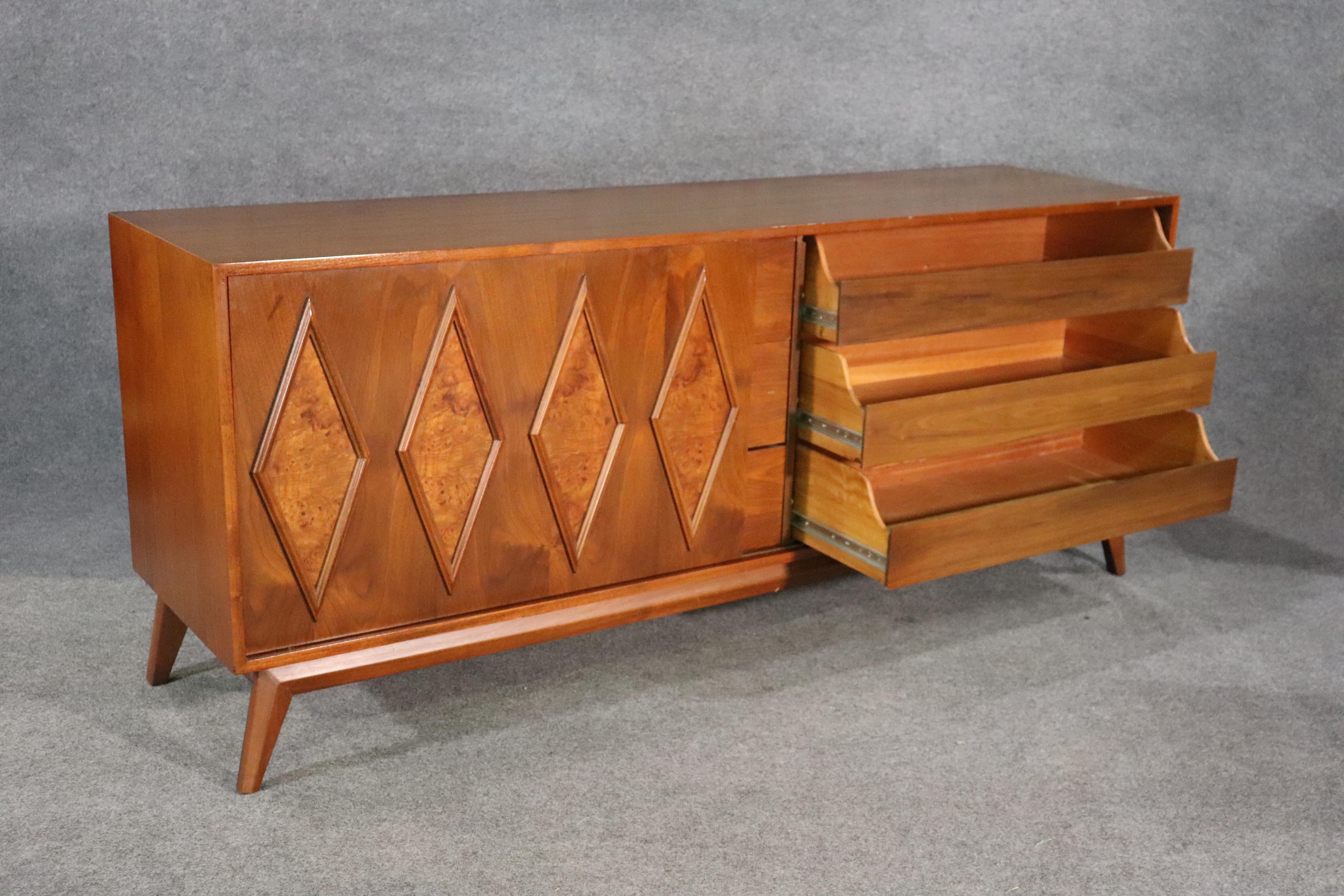 20th Century Mid-Century Diamond Front Dresser by Young