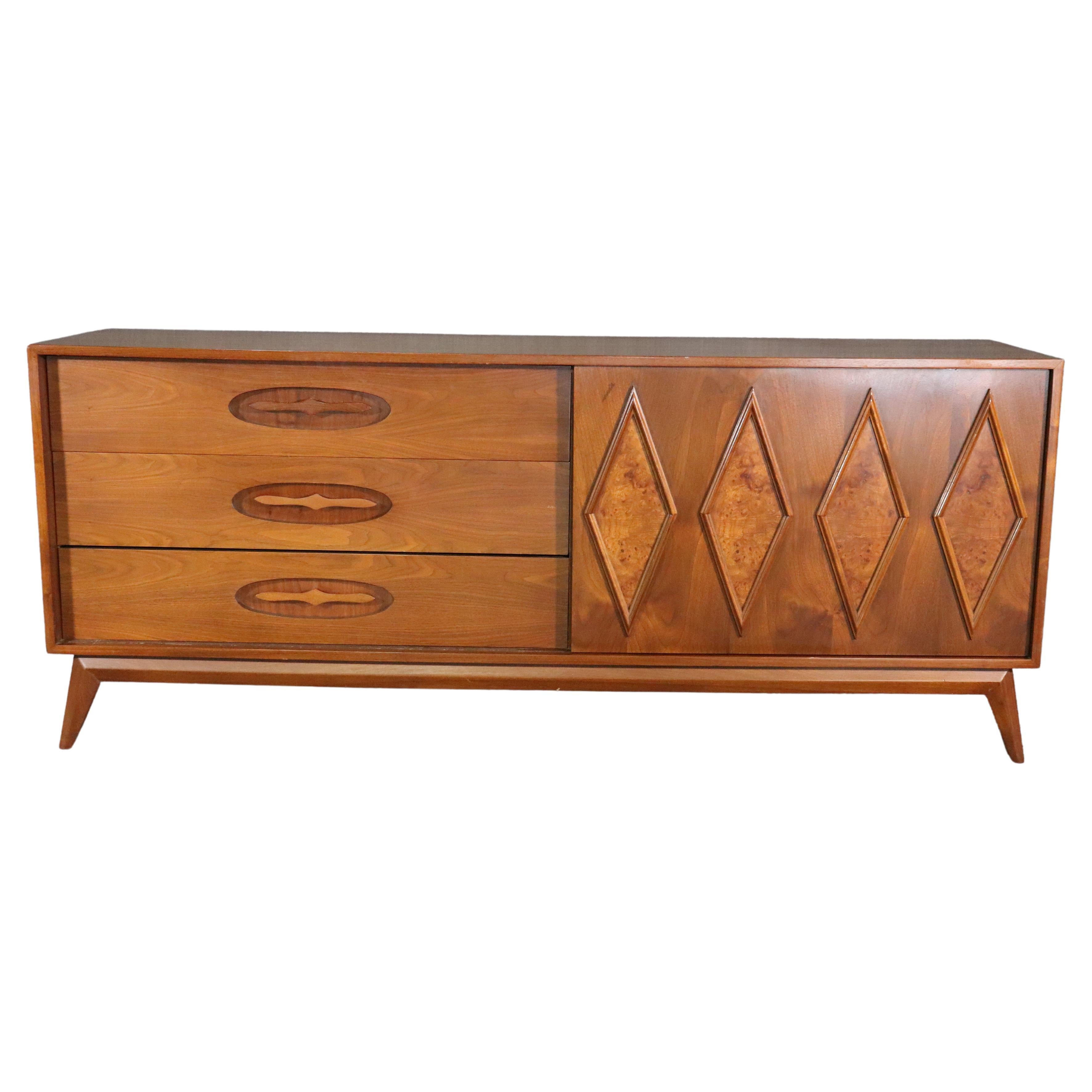Mid-Century Diamond Front Dresser by Young