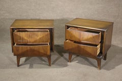 Mid-Century Diamond Front End Tables