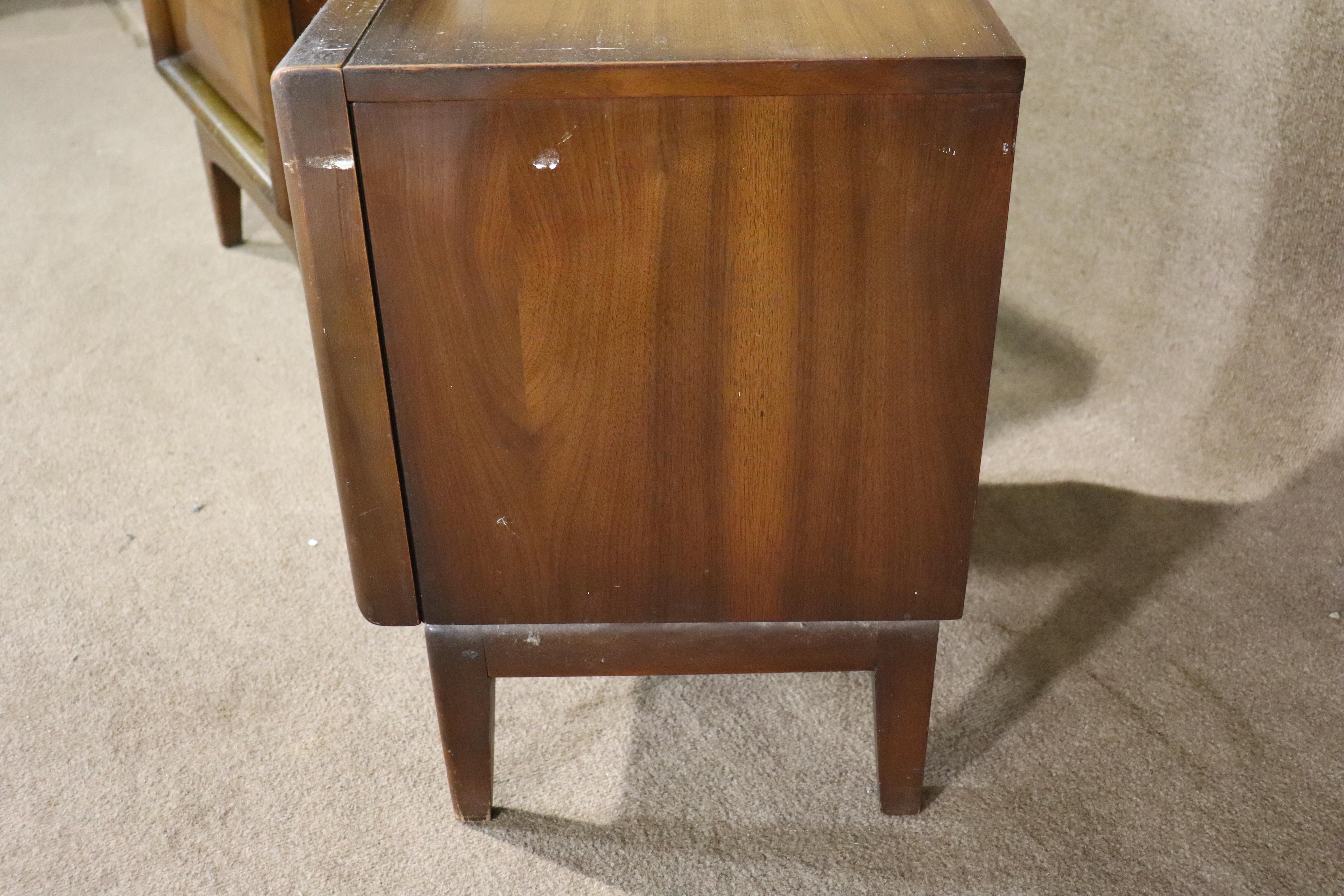 Mid-Century Diamond Front End Tables In Good Condition For Sale In Brooklyn, NY