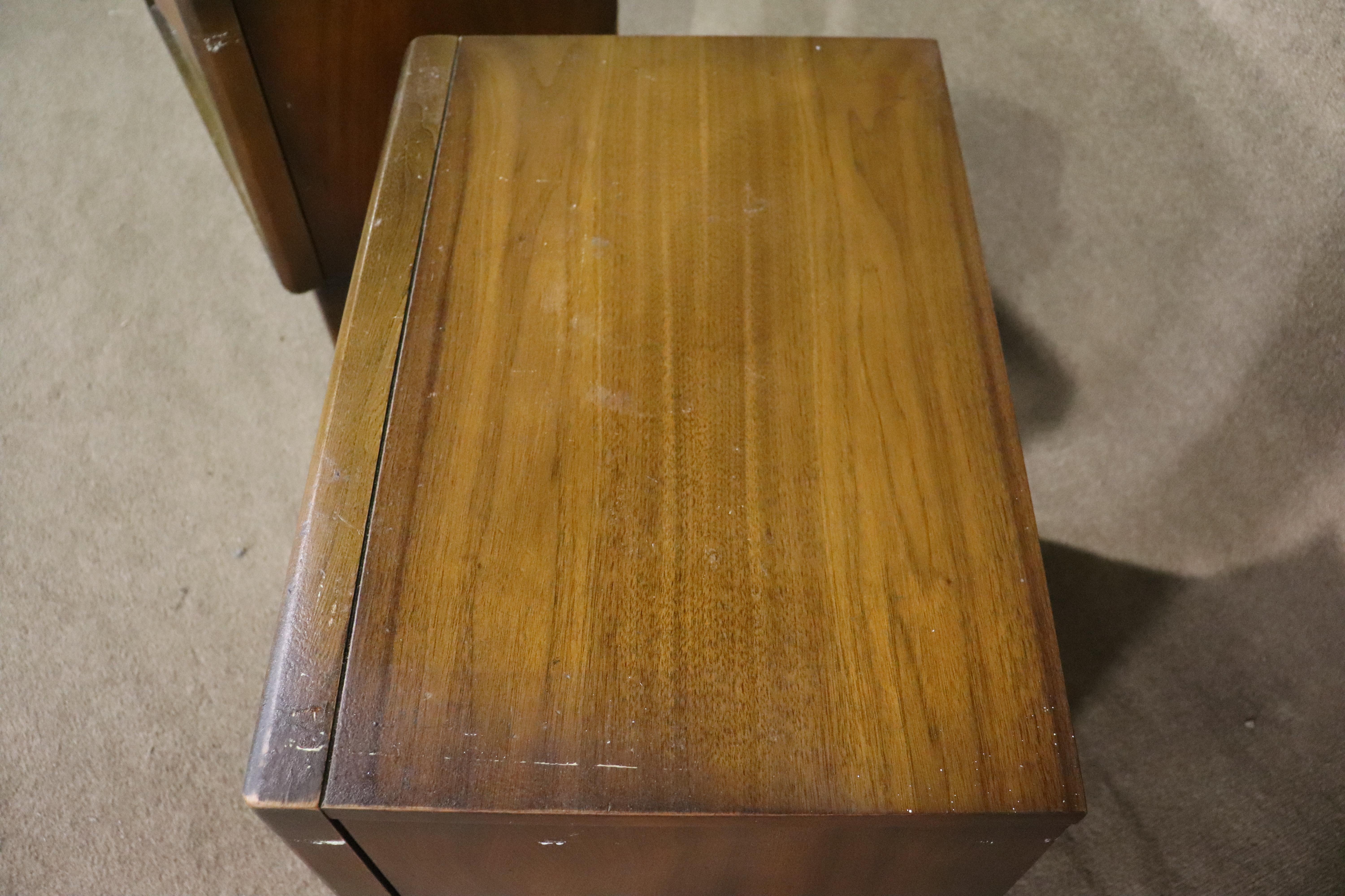 20th Century Mid-Century Diamond Front End Tables For Sale