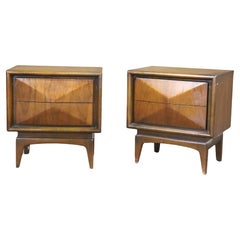 Mid-Century Diamond Front End Tables