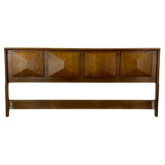 Vintage Mid-Century Diamond Front Headboard by United Furniture, King