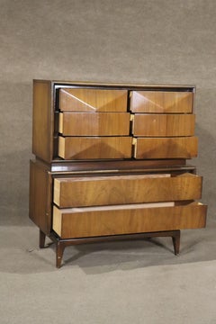 Mid-Century Diamond Front Highchest by United Furniture