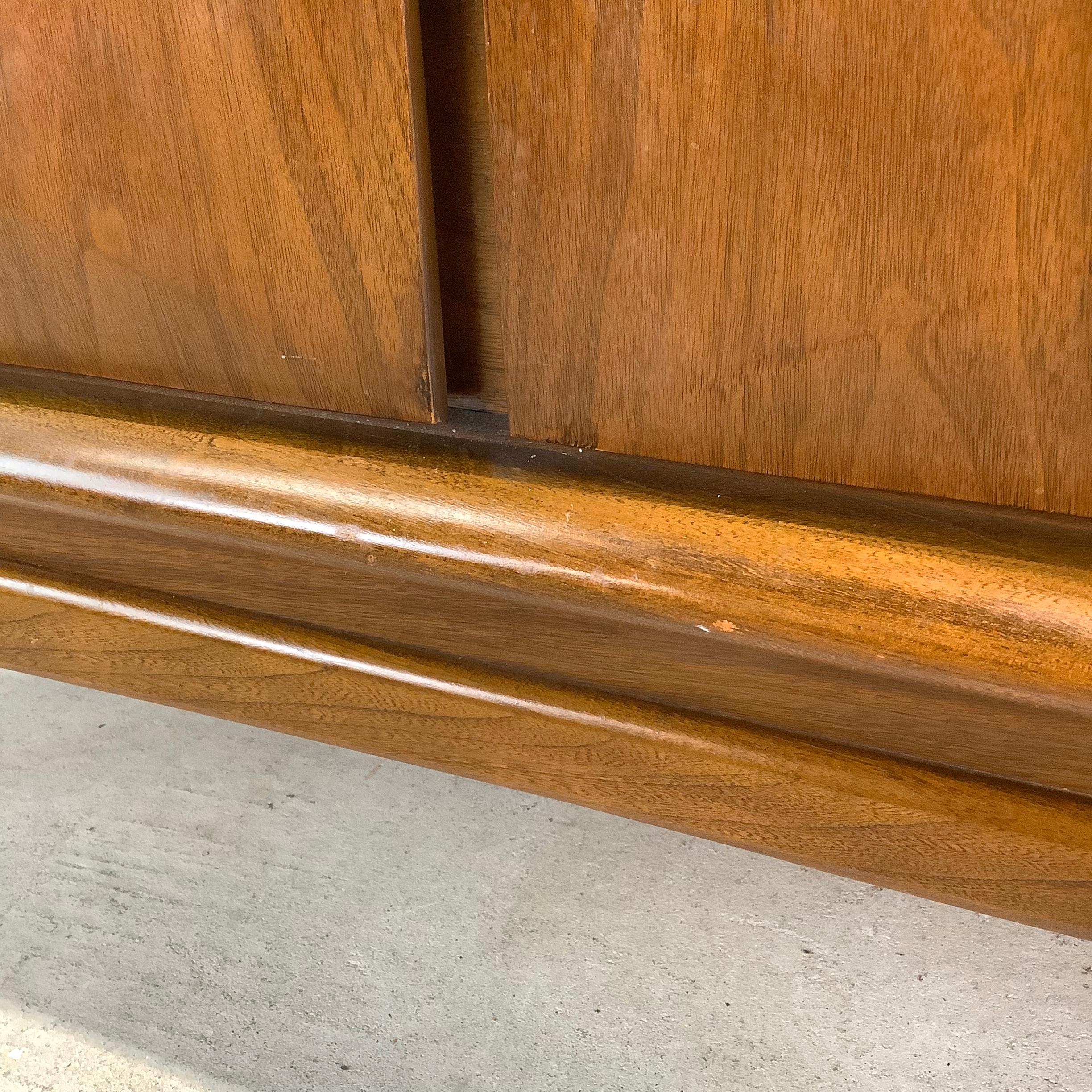 Mid-Century Diamond Front Walnut Dresser by United 12