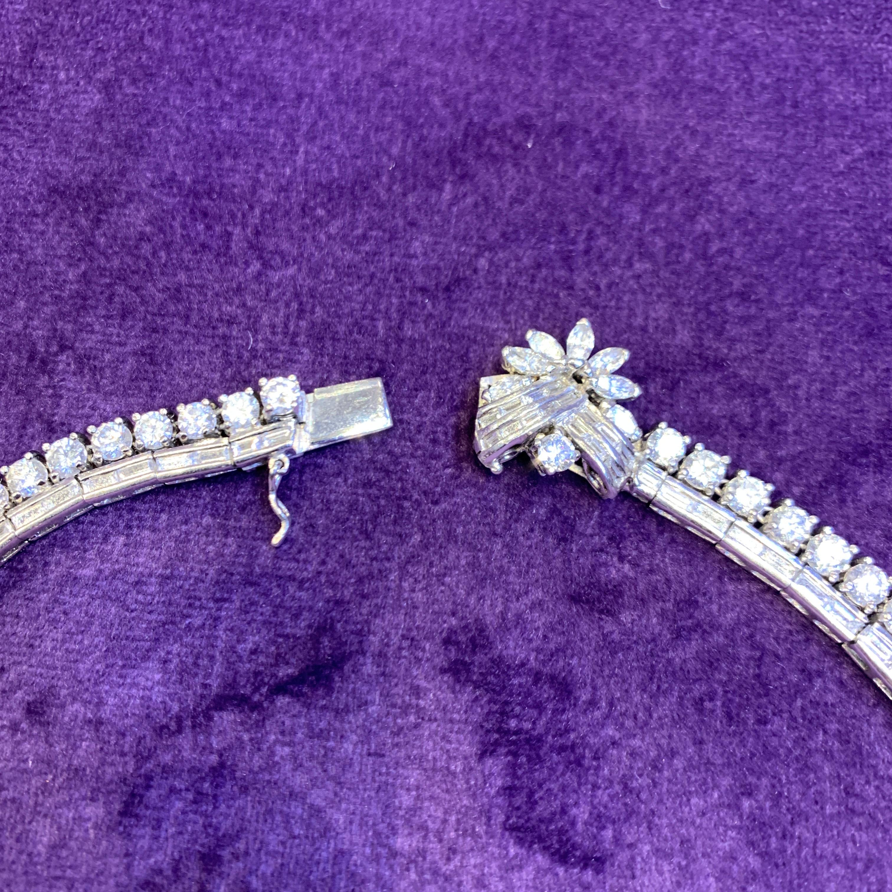 Mid Century Diamond Necklace For Sale 3