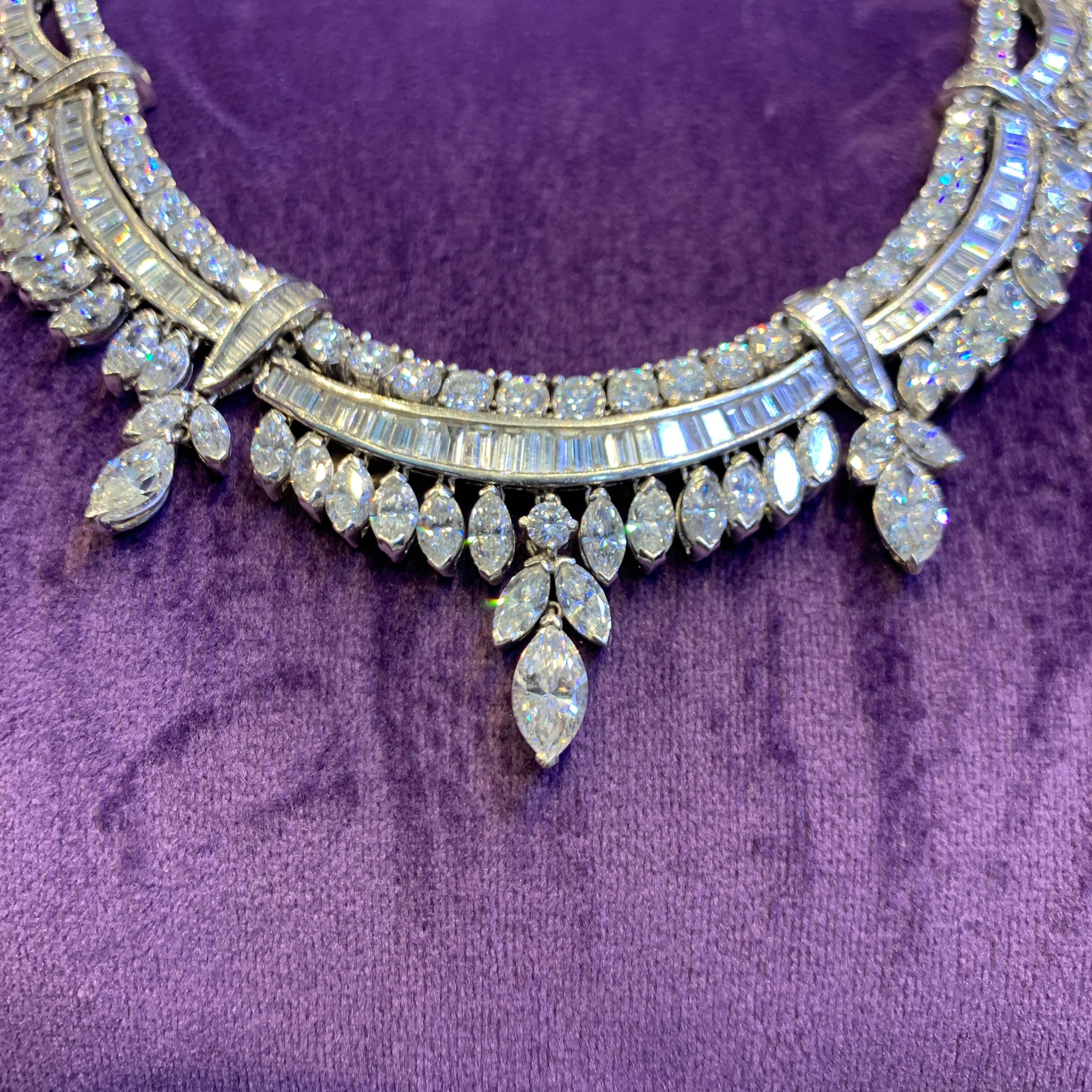 Mid Century Diamond Necklace For Sale 5