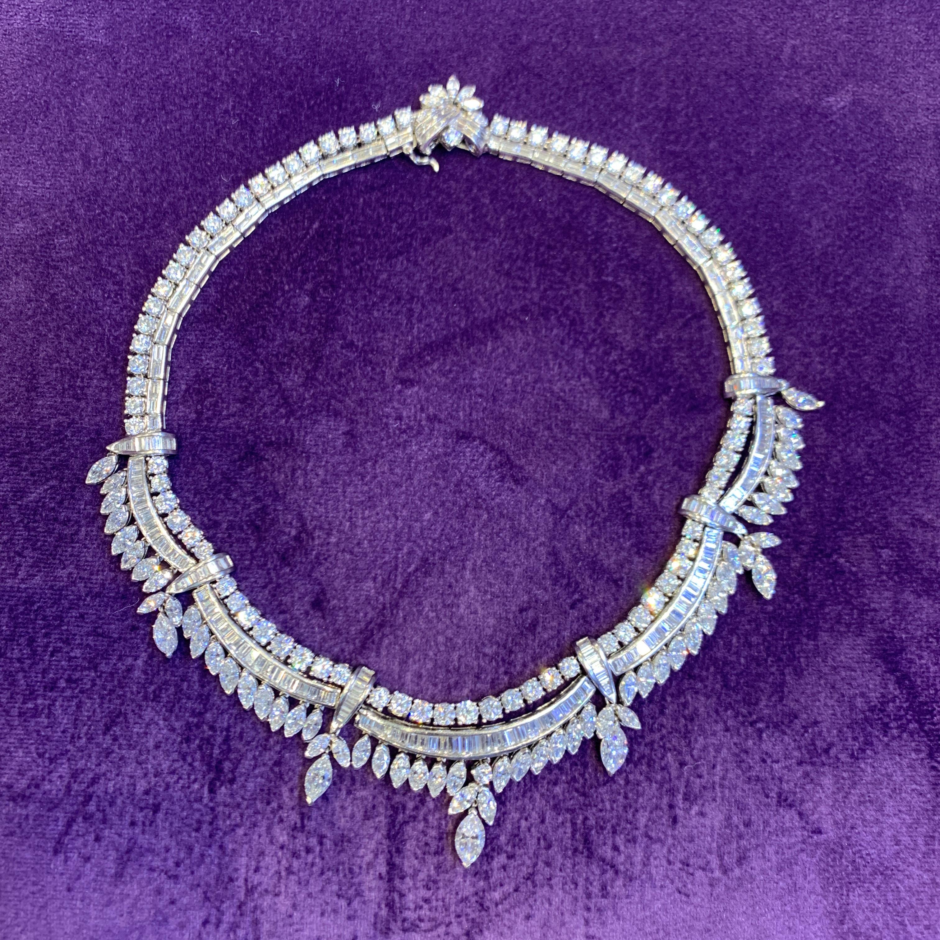Mid Century Diamond Necklace For Sale 1