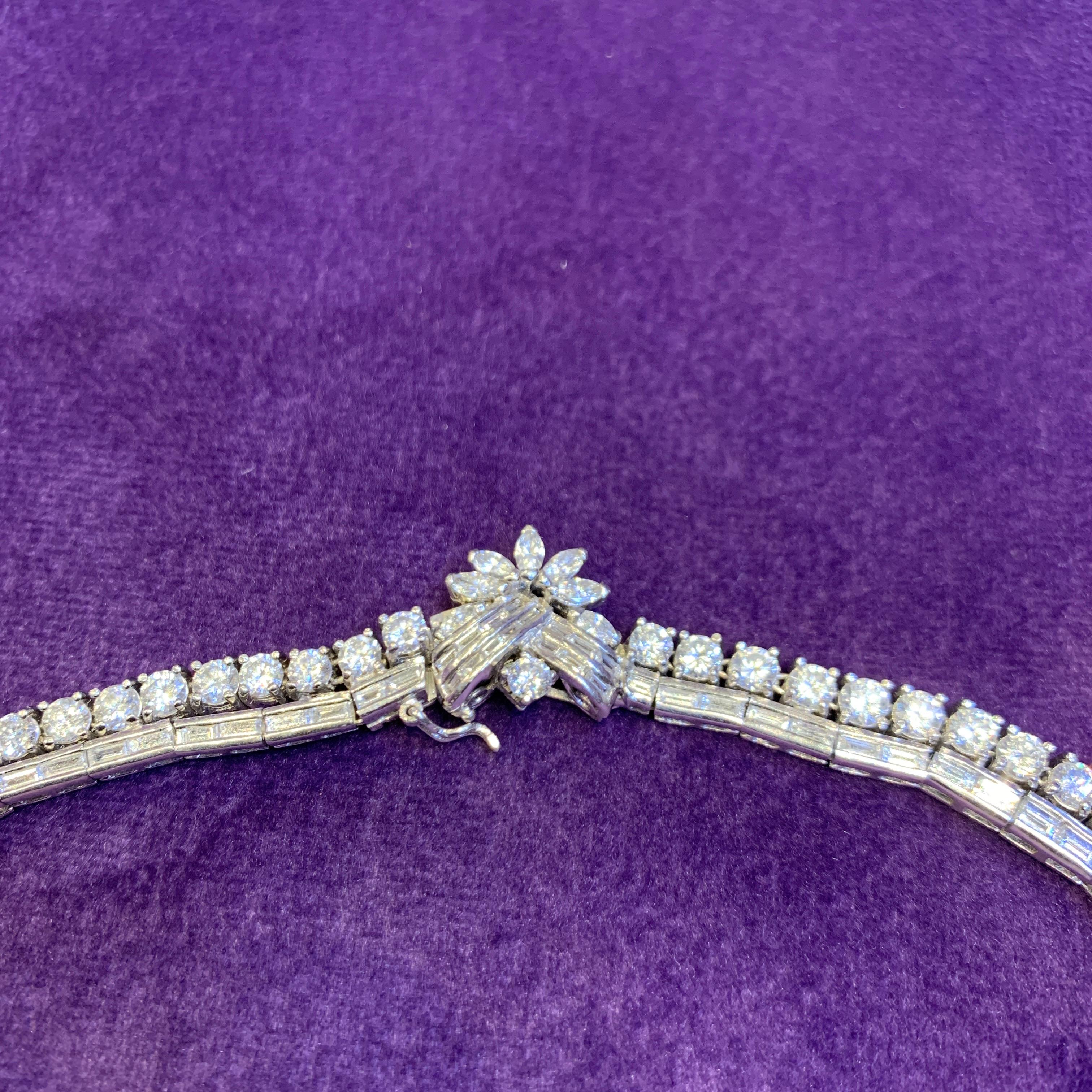 Mid Century Diamond Necklace For Sale 2