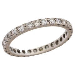 Mid Century diamond platinum eternity band