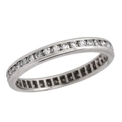 Mid Century diamond platinum eternity band
