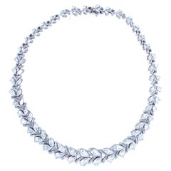 Mid-Century Diamond Platinum Necklace