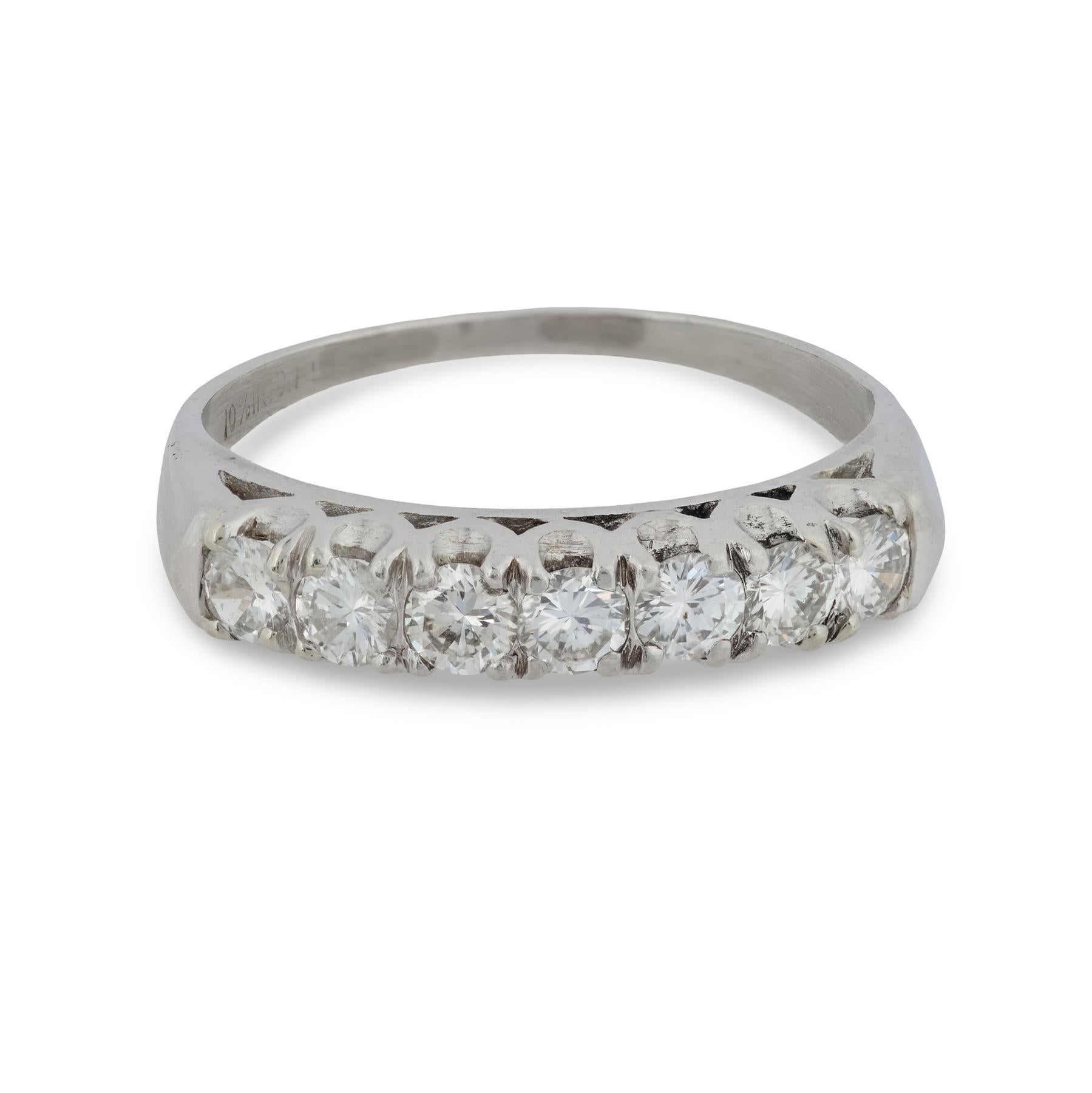 Contemporain Alliance en diamant et platine du milieu du siècle en vente