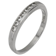 Vintage Mid Century diamond platinum wedding band