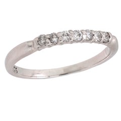 Mid Century diamond platinum wedding ring
