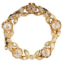 Mid-Century Diamond Set Circular Garland Brooch Circa 1930s