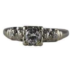 Mid-Century Diamond Three-Stone Ring